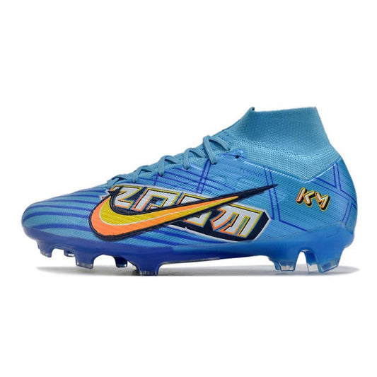 Nike Air Zoom Mercurial Superfly Elite IX FG X Mbappe Bleu Baltique Blanc