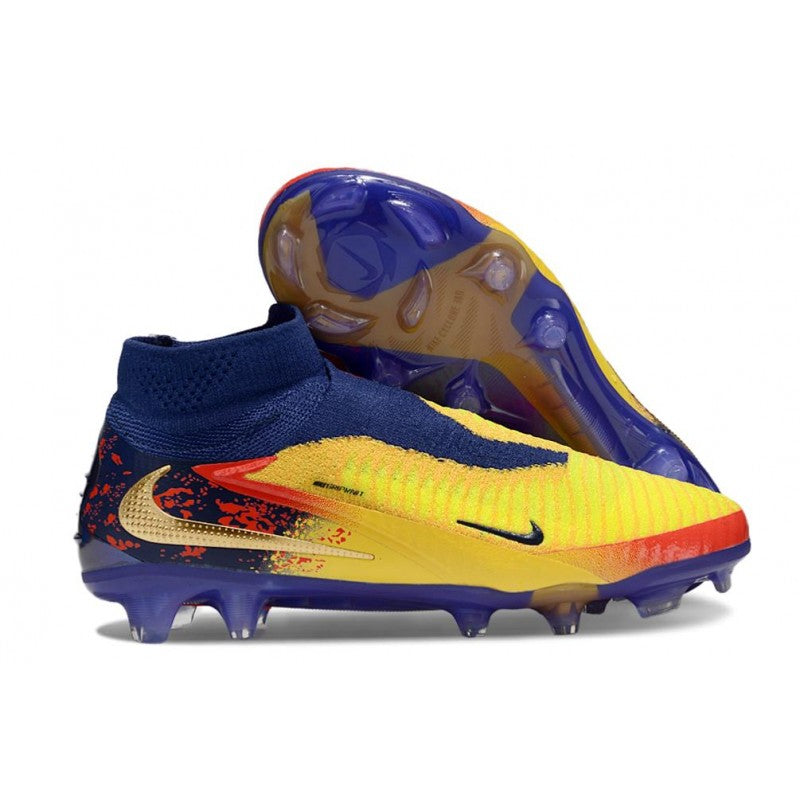 Nike Phantom 6 Haute Elite FG Jaune Bleu Or