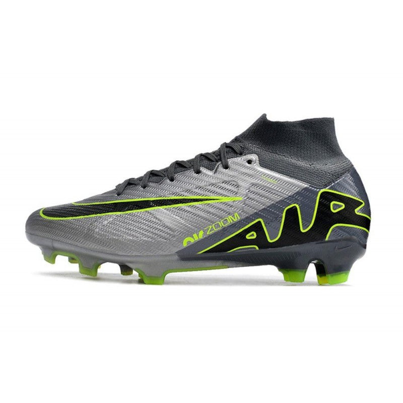 Nike Air Zoom Mercurial Superfly Elite IX FG Gris Noir Vert